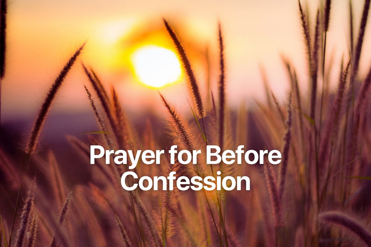 Prayer for Before Confession