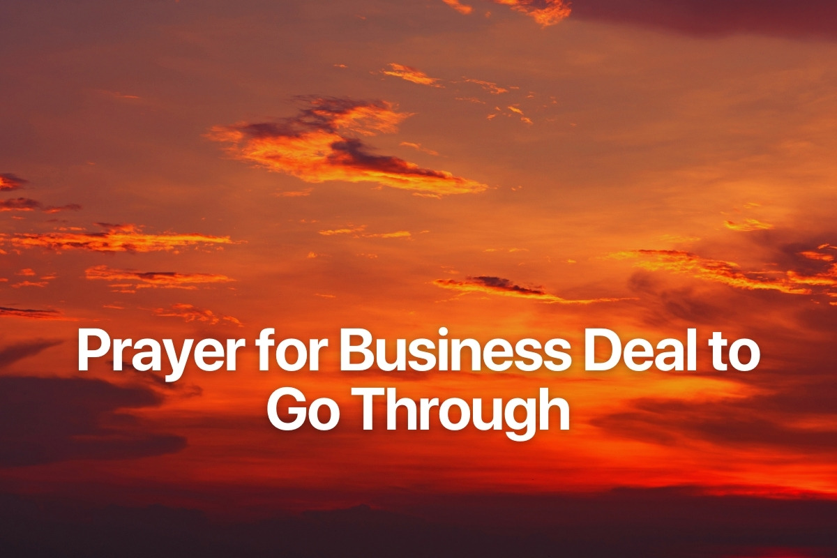 Prayer for Business Deal to Go Through
