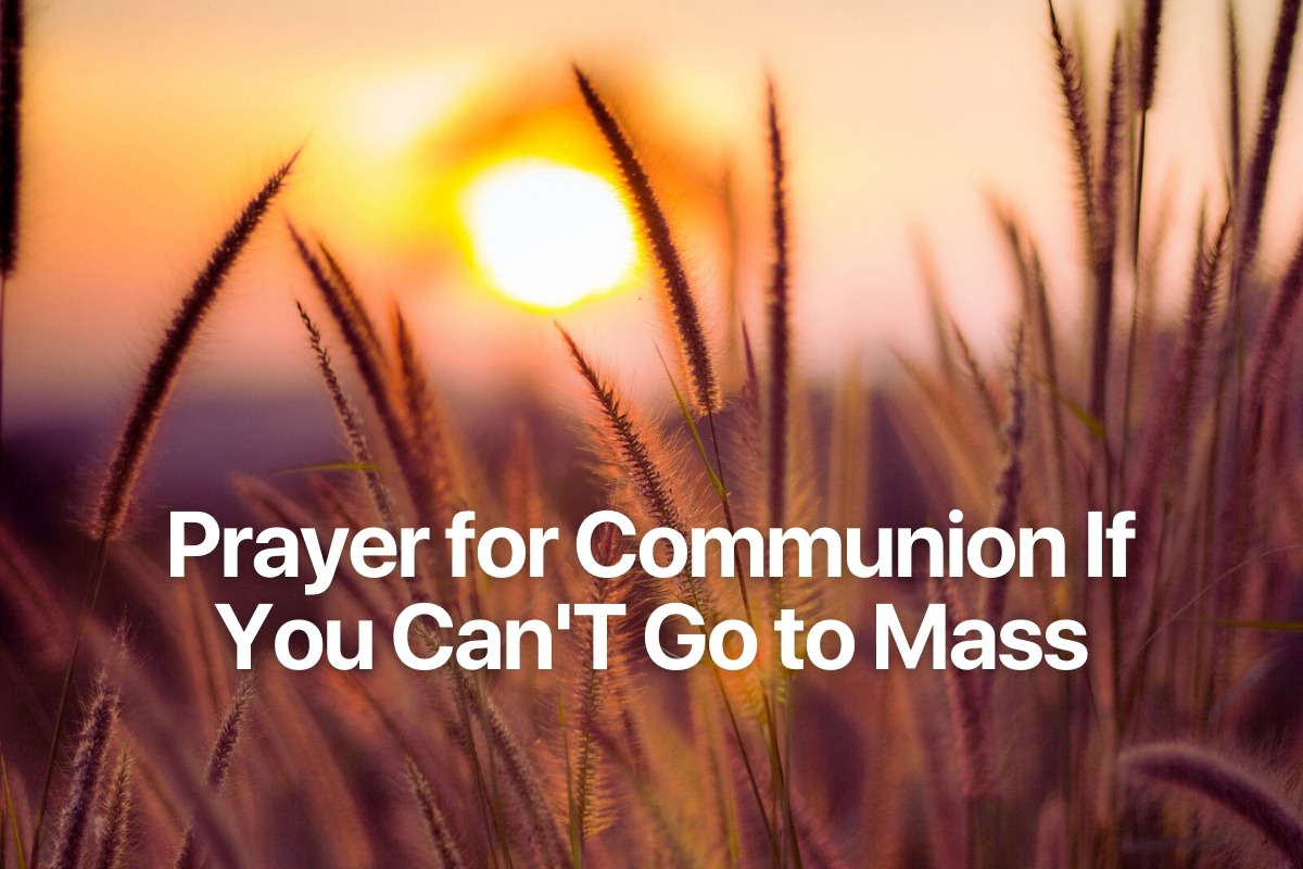 Prayer for Communion If You Can'T Go to Mass