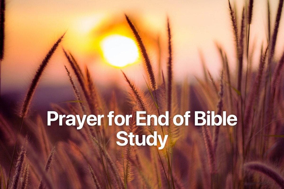Prayer for End of Bible Study