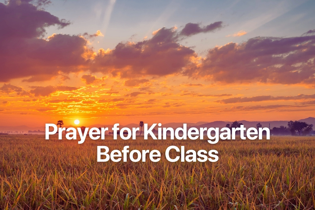 Prayer for Kindergarten Before Class