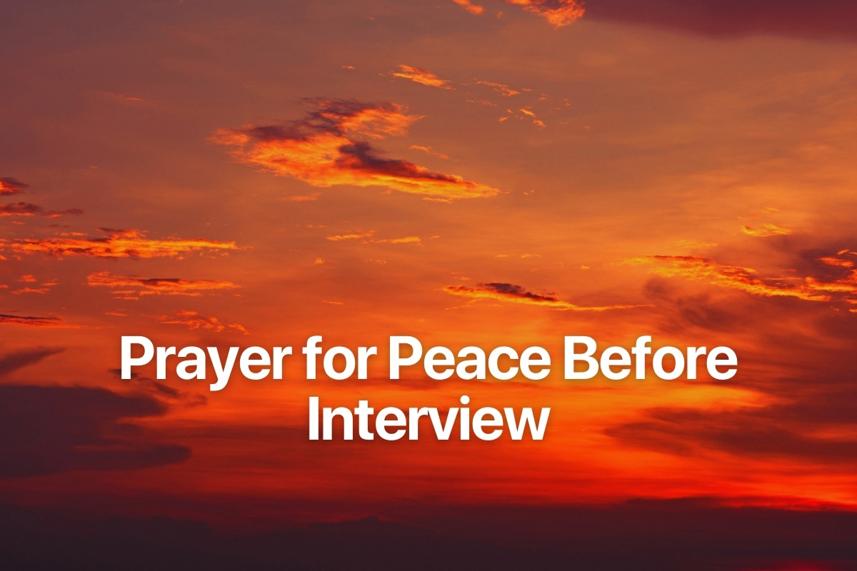 Prayer for Peace Before Interview