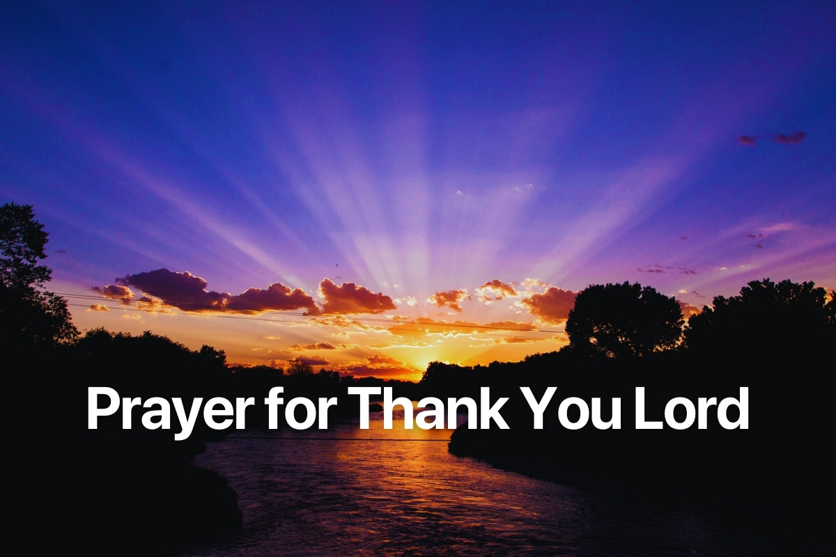 Prayer for Thank You Lord