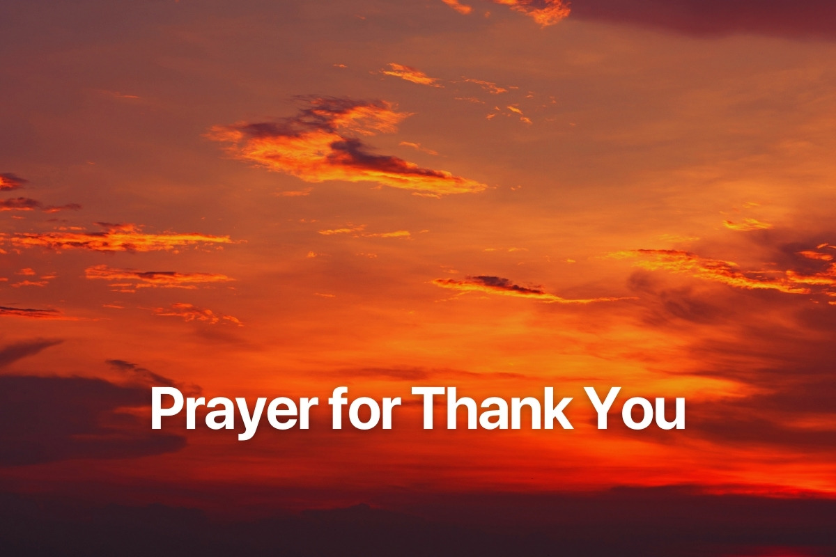 Prayer for Thank You