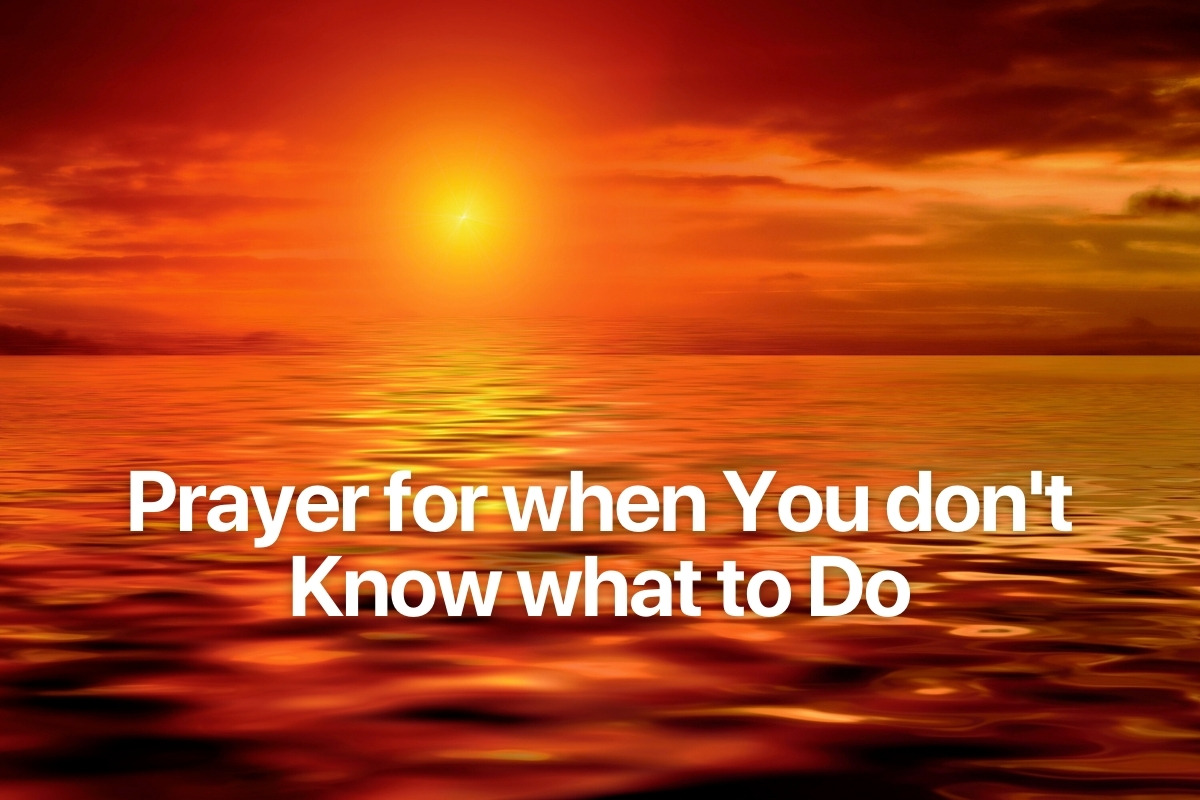 Prayer for when You don't Know what to Do