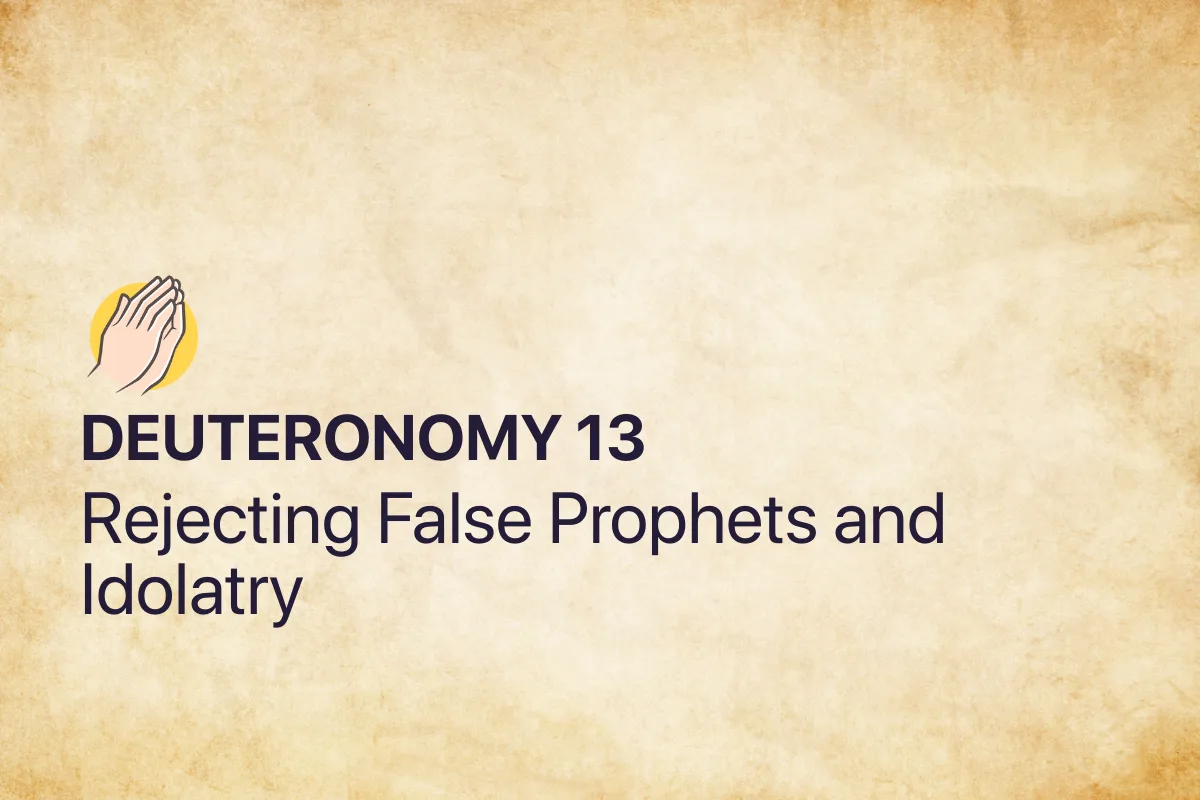Deuteronomy 13: Rejecting False Prophets and Idolatry