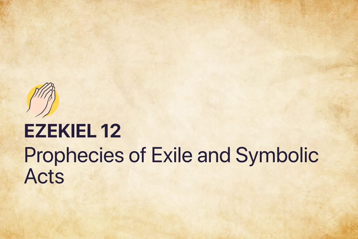 Ezekiel 12: Prophecies of Exile and Symbolic Acts