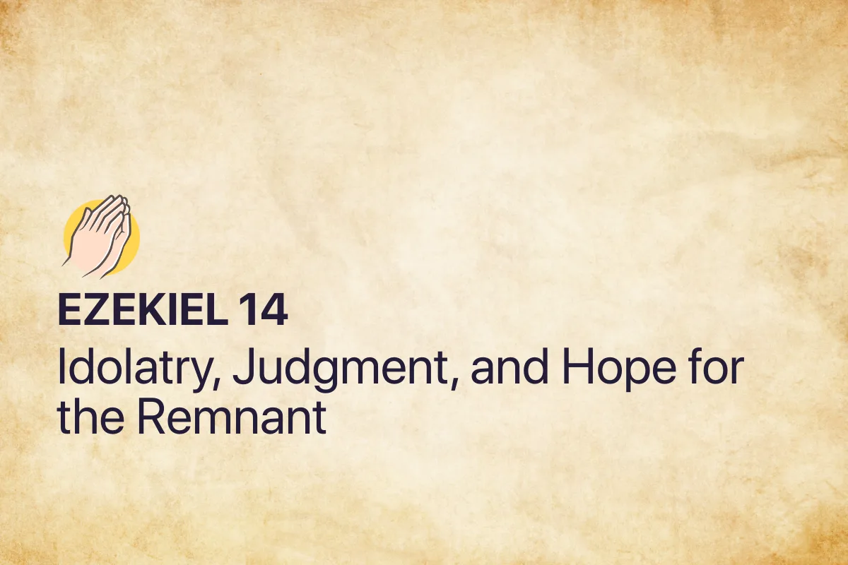 Ezekiel 14: Idolatry, Judgment, and Hope for the Remnant