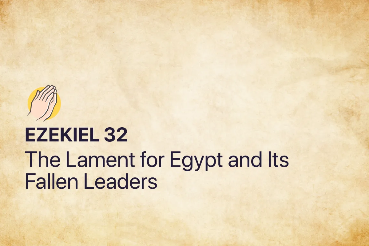 Ezekiel 32: The Lament for Egypt and Its Fallen Leaders