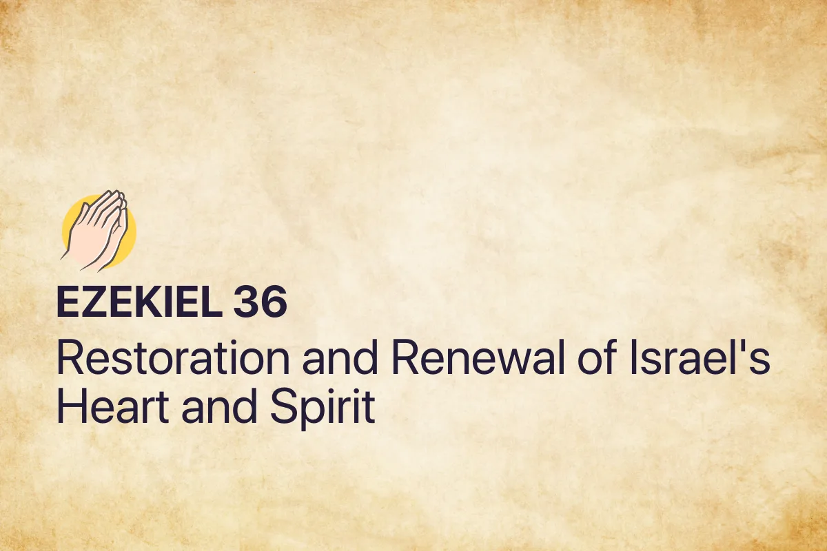 Ezekiel 36: Restoration and Renewal of Israel's Heart and Spirit