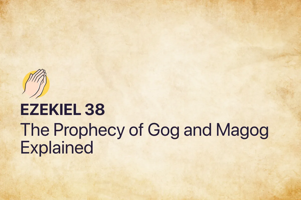 Ezekiel 38: The Prophecy of Gog and Magog Explained
