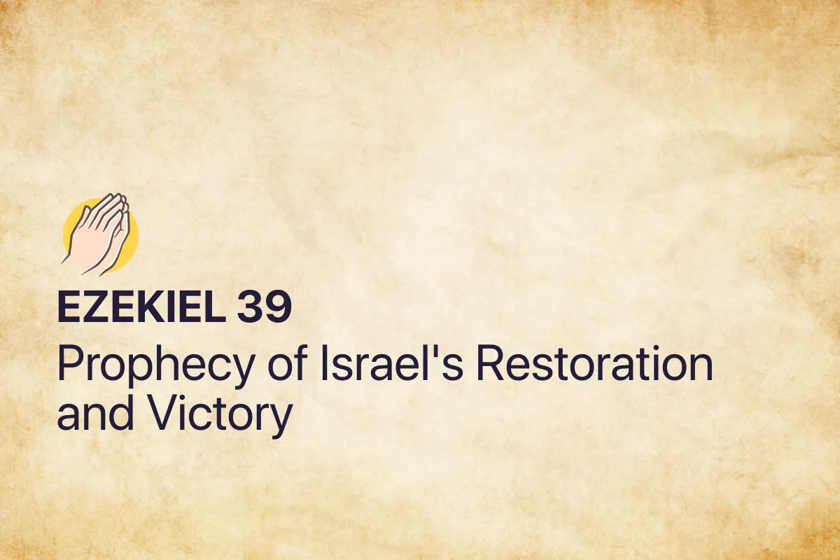 Ezekiel 39: Prophecy of Israel's Restoration and Victory