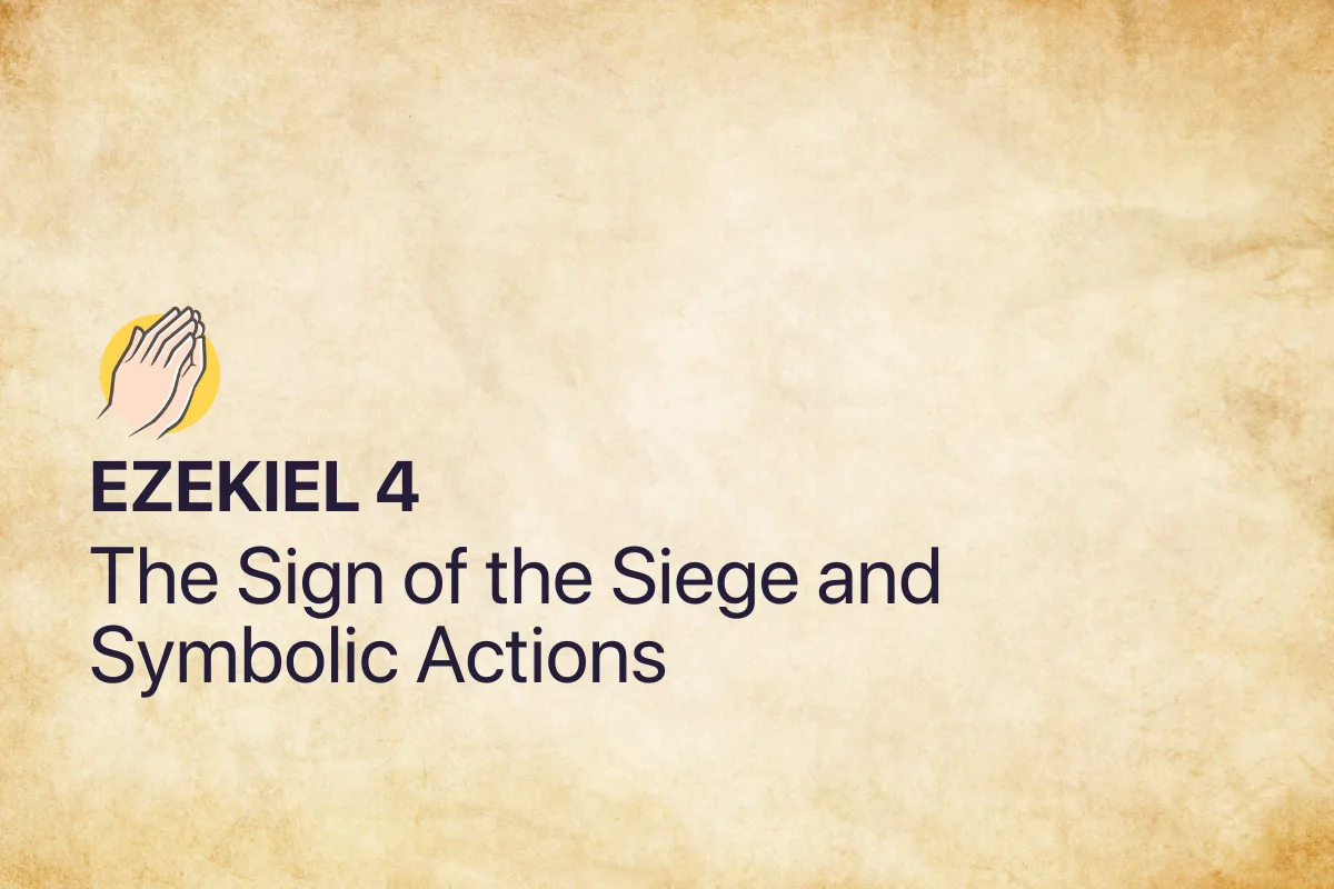 Ezekiel 4: The Sign of the Siege and Symbolic Actions