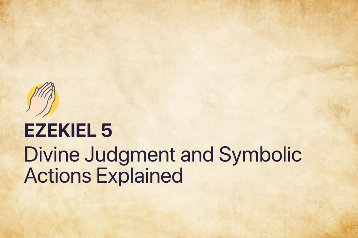 Ezekiel 5: Divine Judgment and Symbolic Actions Explained