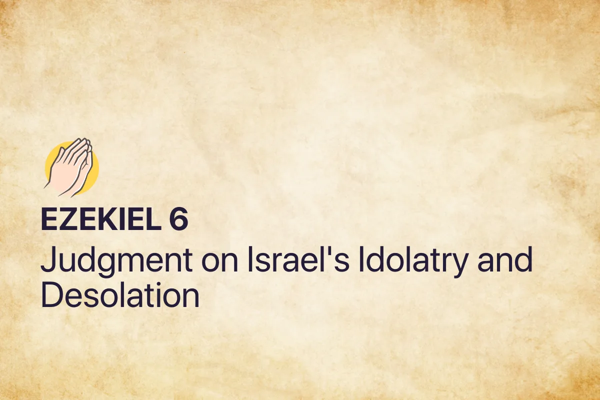 Ezekiel 6: Judgment on Israel's Idolatry and Desolation