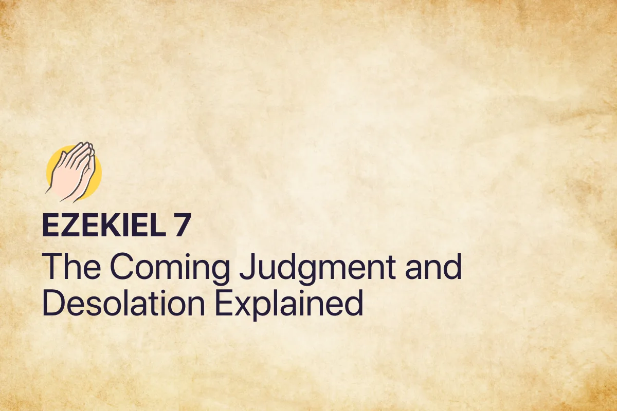 Ezekiel 7: The Coming Judgment and Desolation Explained
