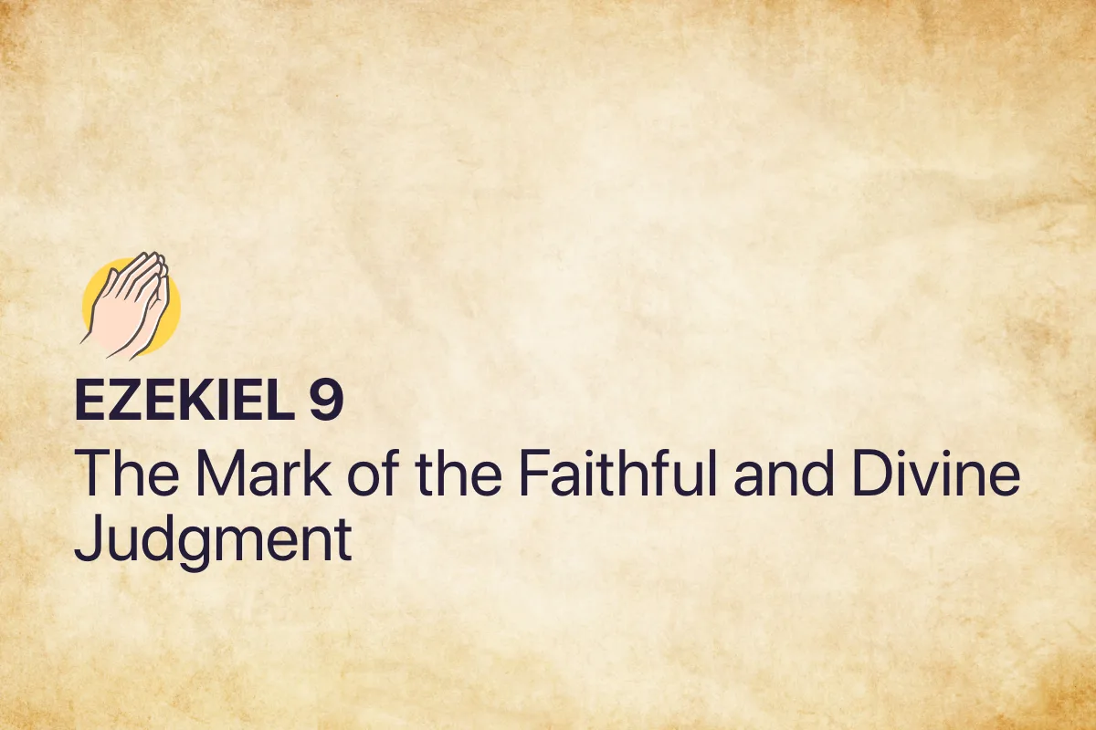 Ezekiel 9: The Mark of the Faithful and Divine Judgment