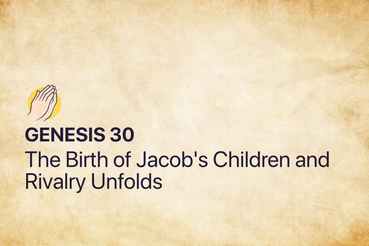 Genesis 30: The Birth of Jacob's Children and Rivalry Unfolds