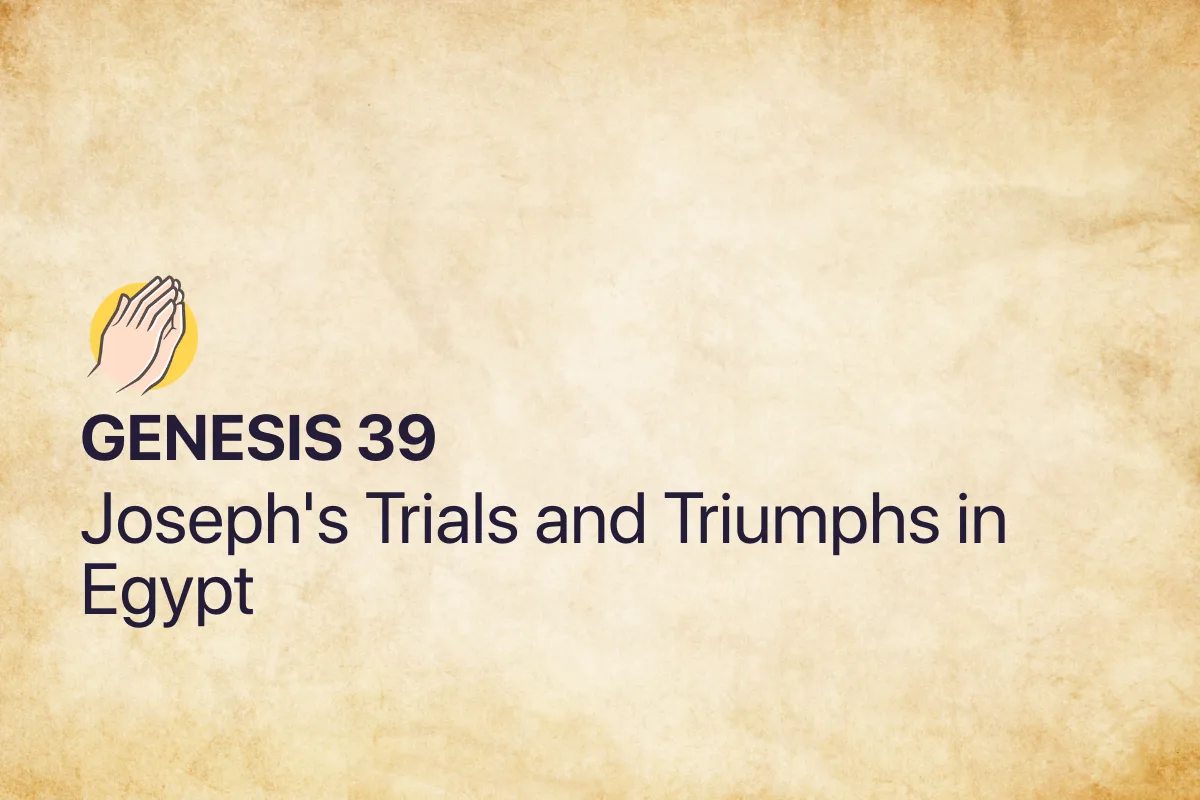 Genesis 39: Joseph's Trials and Triumphs in Egypt