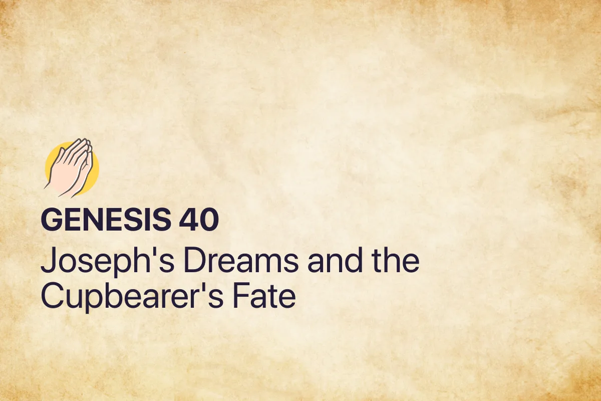 Genesis 40: Joseph's Dreams and the Cupbearer's Fate
