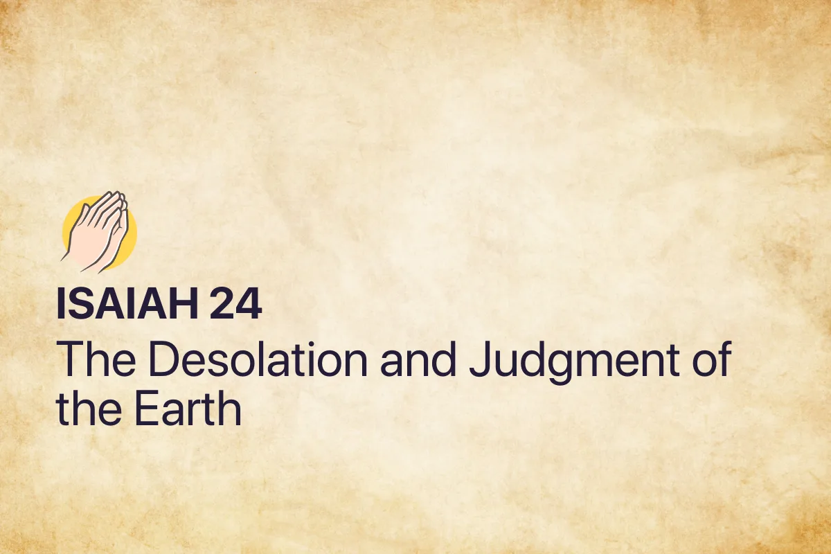 Isaiah 24: The Desolation and Judgment of the Earth