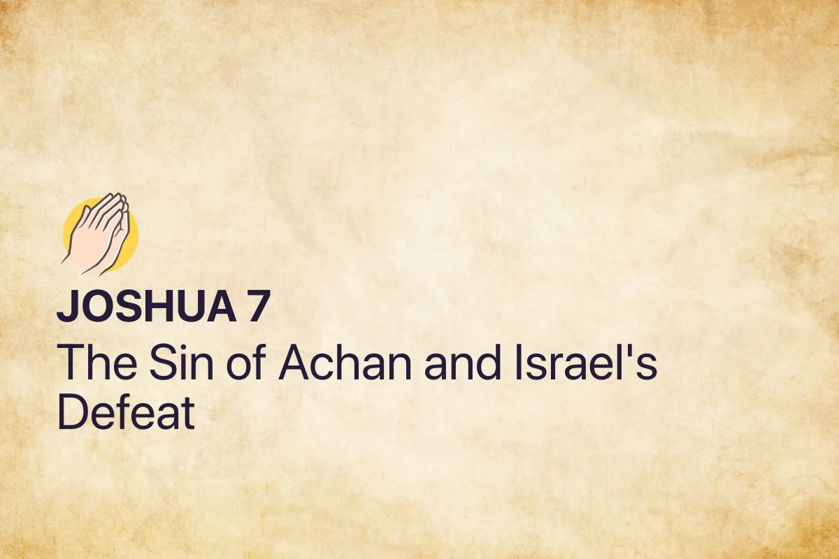 Joshua 7: The Sin of Achan and Israel's Defeat