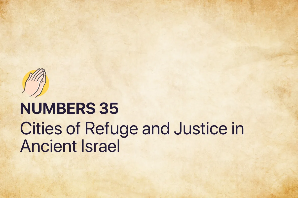 Numbers 35: Cities of Refuge and Justice in Ancient Israel