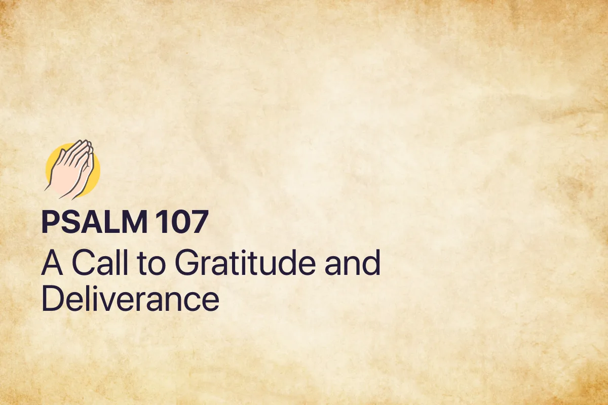 Psalm 107: A Call to Gratitude and Deliverance