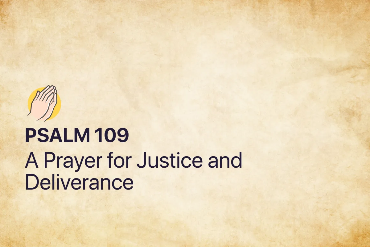 Psalm 109: A Prayer for Justice and Deliverance