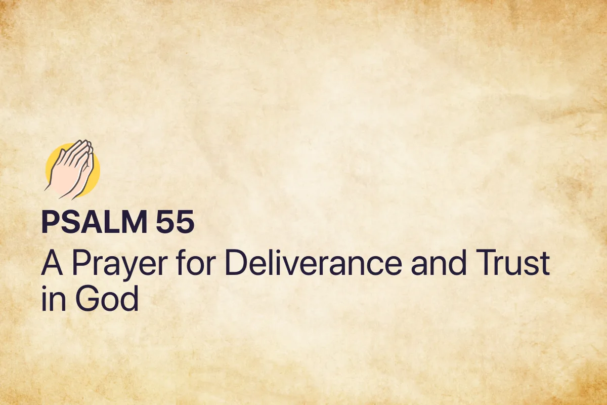 Psalm 55: A Prayer for Deliverance and Trust in God