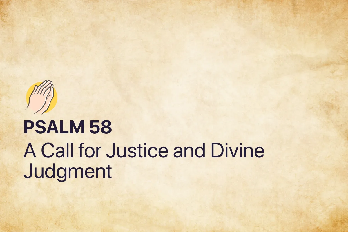 Psalm 58: A Call for Justice and Divine Judgment